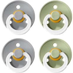 BIBS® Nachtschnuller Colour Sage / Cloud 0-6 Monate, 4 Stk.