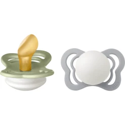 BIBS® Nachtschnuller Couture Sage Und Cloud Latex 0-6 Monate, 2 Stk.