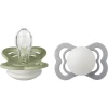 BIBS® Nachtschnuller Supreme Sage Und Cloud Silikon 0-6 Monate, 2 Stk.