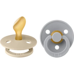BIBS® Schnuller Colour Anatomischer Sauger Cloud & Vanilla 6-18 Monate, 2 Stk.