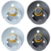 BIBS® Schnuller Colour Baby Blue / Iron 6-18 Monate, 4 Stk.