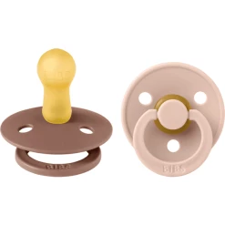 BIBS® Schnuller Colour Blush / Woodchuck 6-18 Monate, 2 Stk.