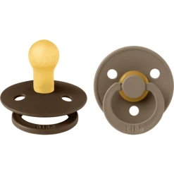 BIBS® Schnuller Colour Mocha/Dark Oak 0-6 Monate, 2 Stk.