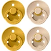 BIBS® Schnuller Colour Mustard / Vanilla 0-6 Monate, 4 Stk.