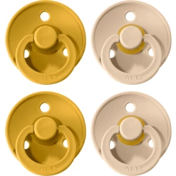 BIBS® Schnuller Colour Mustard / Vanilla 0-6 Monate, 4 Stk.