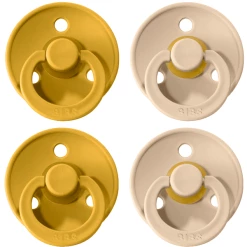 BIBS® Schnuller Colour Mustard / Vanilla 6-18 Monate, 4 Stk.