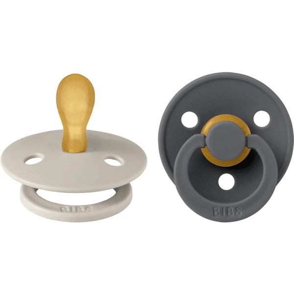 BIBS® Schnuller Colour Symmetrischer Sauger Sand & Iron 0-6 Monate, 2 Stk. 3 BIBS® Schnuller Colour Symmetrischer Sauger Sand & Iron 0-6 Monate, 2 Stk.