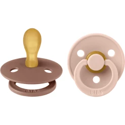BIBS® Schnuller Colour Symmetrischer Sauger Woodchuck & Blush 6-18 Monate, 2 Stk.