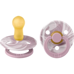 BIBS® Schnuller Colour Tie Dye - Heather & White 6-18 Monate, 2 Stk.