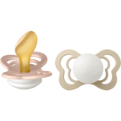 BIBS® Schnuller Couture Blush Und Vanilla Glow Latex 6-36 Monate, 2 Stk.