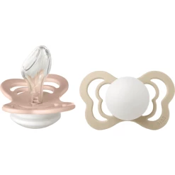 BIBS® Schnuller Couture Blush Und Vanilla Glow Silikon 6-36 Monate, 2 Stk.