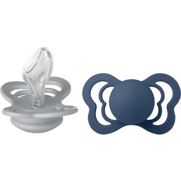 BIBS® Schnuller Couture Cloud / Steel Blue Silikon 6-36 Monate, 2 Stk. 3 BIBS® Schnuller Couture Cloud / Steel Blue Silikon 6-36 Monate, 2 Stk.
