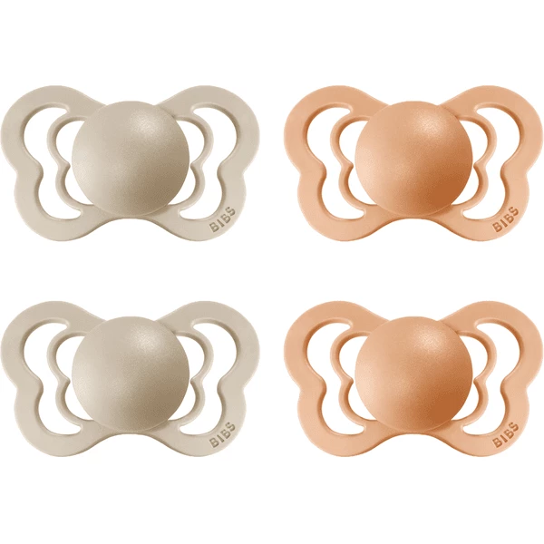 BIBS® Schnuller Couture Vanilla / Peach Silikon 0-6 Monate, 4 Stk. 3 BIBS® Schnuller Couture Vanilla / Peach Silikon 0-6 Monate, 4 Stk.