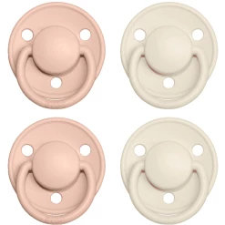 BIBS® Schnuller De Lux Ivory / Blush 0-36 Monate, 4 Stk.
