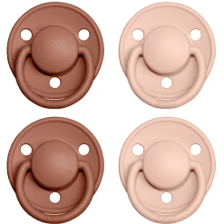 BIBS® Schnuller De Lux Woodchuck / Blush 0-36 Monate, 4 Stk.