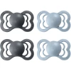 BIBS® Schnuller Supreme Baby Blue / Iron Latex 0-6 Monate, 4 Stk.