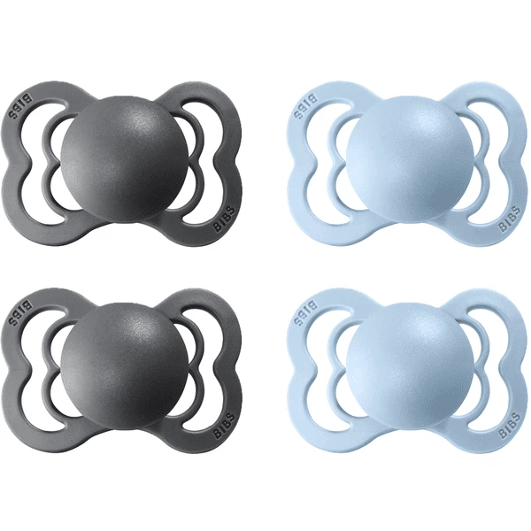 BIBS® Schnuller Supreme Baby Blue / Iron Silikon 6-36 Monate, 4 Stk. 3 BIBS® Schnuller Supreme Baby Blue / Iron Silikon 6-36 Monate, 4 Stk.