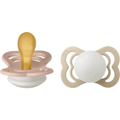 BIBS® Schnuller Supreme Blush Und Vanilla Glow Latex 0-6 Monate, 2 Stk.