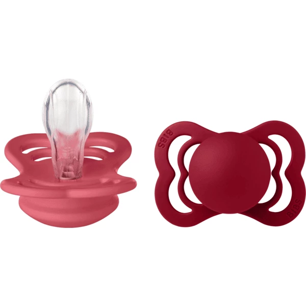 BIBS® Schnuller Supreme Coral/Ruby Silikon 0-6 Monate, 2 Stk. 3 BIBS® Schnuller Supreme Coral/Ruby Silikon 0-6 Monate, 2 Stk.