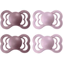 BIBS® Schnuller Supreme Dusky Lilac / Heather Latex 6-36 Monate, 4 Stk.