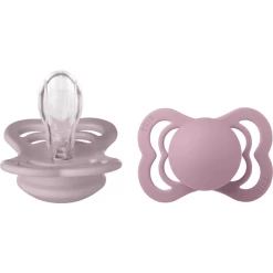 BIBS® Schnuller Supreme Dusky Lilac / Heather Silikon 0-6 Monate, 2 Stk.