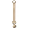 Elodie Schnullerband Mit Holzdetail, Pure Khaki -Nip-Family shop elodie schnullerband mit holzdetail pure khaki a372127