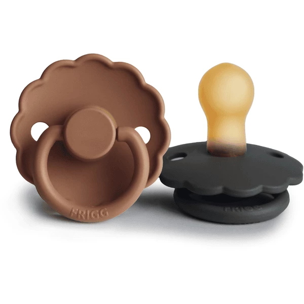 FRIGG Schnuller Daisy Graphite/Peach Bronze 0-6 Monate 3 FRIGG Schnuller Daisy Graphite/Peach Bronze 0-6 Monate