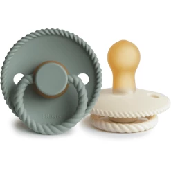 FRIGG Schnuller Rope Cream/Sage 0-6 Monate