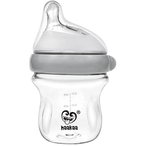 Haakaa® Babyflasche Schoppen Aus Glas, Generation 3 90 Ml In Grau 3 Haakaa® Babyflasche Schoppen Aus Glas, Generation 3 90 Ml In Grau