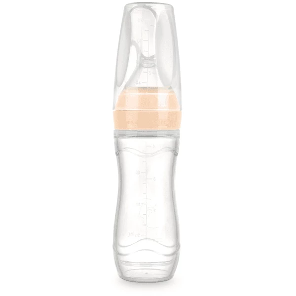 Haakaa® Fütterflasche, Squeeze Mit Löffel Peach 3 Haakaa® Fütterflasche, Squeeze Mit Löffel Peach