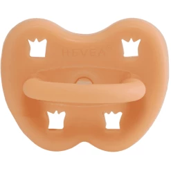 HEVEA Schnuller - Naturkautschuk Cantaloupe, Krone (0-3 Mon.)