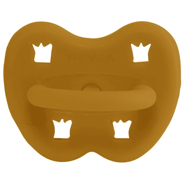 HEVEA Schnuller - Naturkautschuk Turmeric, Kiefergerecht, Krone, Rund (ab 3 Mon.) 3 HEVEA Schnuller - Naturkautschuk Turmeric, Kiefergerecht, Krone, Rund (ab 3 Mon.)