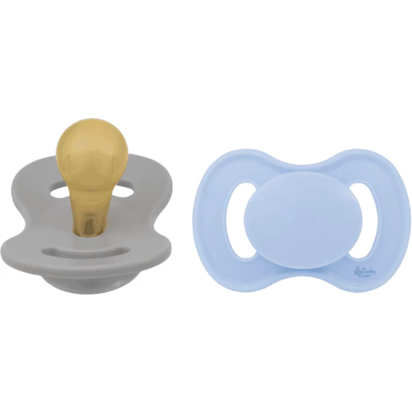 Lullaby Planet Schnuller Rund Aus Latex Gr. 1 In Ice Blue & Misty Grey, 2er Pack 3 Lullaby Planet Schnuller Rund Aus Latex Gr. 1 In Ice Blue & Misty Grey, 2er Pack