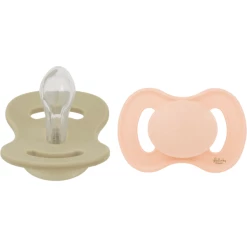 Lullaby Planet Schnuller Symmetrischer Aus Silikon Gr. 1 Lake Green & Alabaster, 2er Pack