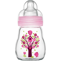 MAM Glasflasche Feel Good Rosa 170 Ml 0+ Monate