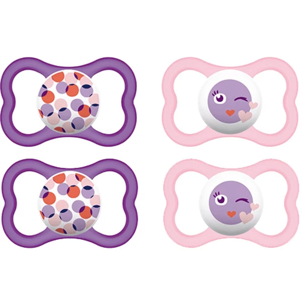 MAM Schnuller Air 6 - 16 Monate In Rosa / Lila Silikon 4 Stück 3 MAM Schnuller Air 6 - 16 Monate In Rosa / Lila Silikon 4 Stück