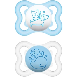 MAM Schnuller Air Blau 0 - 6 Monate Silikon