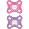 MAM Schnuller Comfort Silikon, 0+ Monate, 2 Stk, Pink + Lila