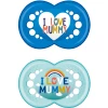 MAM Schnuller Original I Love Mummy Aus Silikon 6+ Monate, Blau/türkis -Nip-Family shop mam schnuller original i love mummy aus silikon 6 monate blau tuerkis a326411