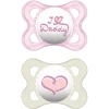 MAM Schnuller Original Rosa I Love Daddy 0 - 6 Monate Silikon