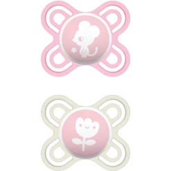 MAM Schnuller Perfect Start Aus Silikon 0 - 2 Monate, Maus/Blume