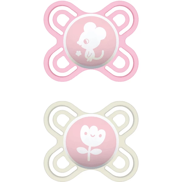 MAM Schnuller Perfect Start Aus Silikon 0 - 2 Monate, Maus/Blume 3 MAM Schnuller Perfect Start Aus Silikon 0 - 2 Monate, Maus/Blume