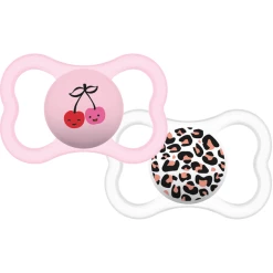 MAM Schnuller Supreme Silikon 6-16 Kirsche/ Leopard