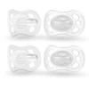 Medela Baby Schnuller New Born 0-2 Monate DUO Transparent, 4 Stück