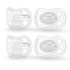 Medela Baby Schnuller New Born 0-2 Monate DUO Transparent, 4 Stück