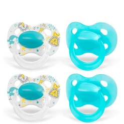 Medela Baby Schnuller Original 0-6 Monate DUO Signature 4 Stück In Türkis
