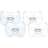 Medela Baby Schnuller Soft Silicone 0-6 Monate DUO In Hellblau Und Transparent, 4 Stück