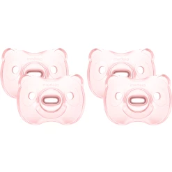 Medela Baby Schnuller Soft Silicone 6-18 Monate DUO In Hellrosa, 4 Stück