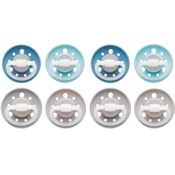 Nip® Schnuller Cherry Rundsauger Boy Gr. 1 Ab Der Geburt Blau/grau/türkis/braun 8 Stück