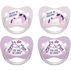 Nip® Schnuller Family Gr. 2 Latex Unicorn Und Giraffe 4 Stück